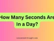 How Many Seconds Are In a Day
