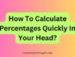 How To Calculate Percentages Quickly In Your Head